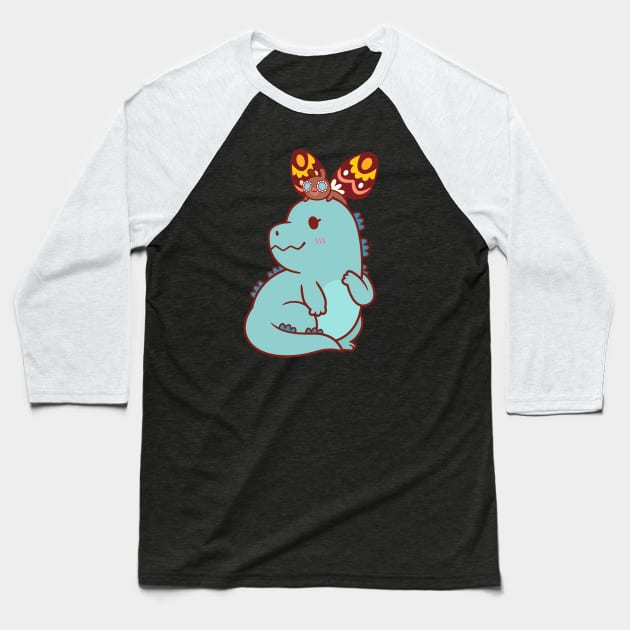 Kaiju Kawaii Baseball T-Shirt by kudasai